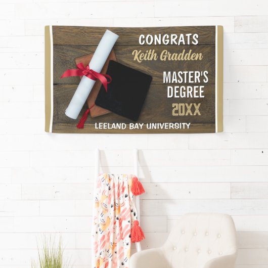 修士号！おめでとうグラカスタムッド 横断幕 (インサイチュ)