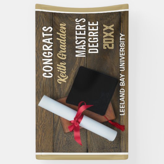 修士号！おめでとうグラカスタムッド 横断幕 (縦)