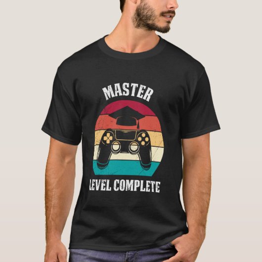 修士号 マスターズレベルコンプリート 楽しいゲーム Tシャツ (正面)