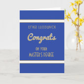 修士号！卒業おめでとうカード カード (黄色い花)