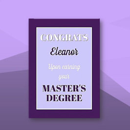 修士号!卒業パーソナライズされた カード
