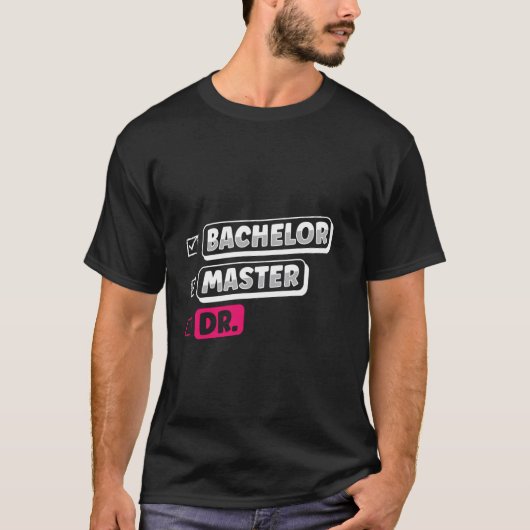 修士号 BACHELOR MASTER DR. 修士 女性 Tシャツ (正面)