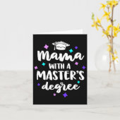 修士課程の卒業式を母と共に カード (黄色い花)