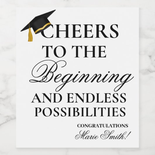 修士課程の卒業式ギフトとよくペアを組む ワインラベル (シングルラベル)