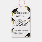 修士課程の大学の卒業生とうまく組み合わせる ギフトタグ (正面)