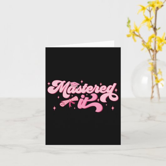 修士課程修士課程Mba卒業 カード (黄色い花)