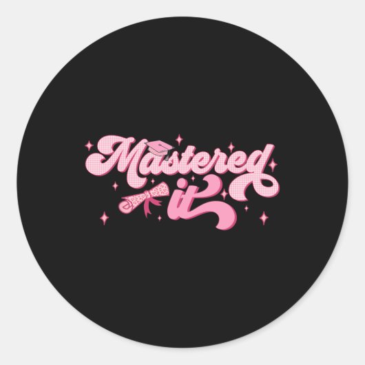 修士課程修士課程Mba卒業 ラウンドシール (正面)