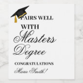 修士課程卒業パーティーとよく組む ワインラベル (シングルラベル)