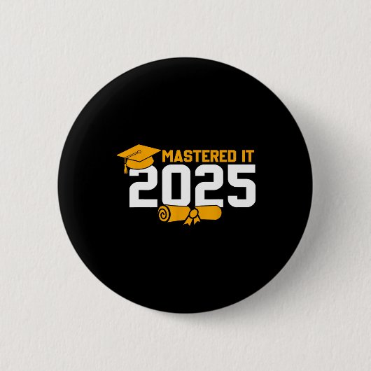修士課程卒業2025年マスター 缶バッジ (正面)