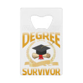 修士課程生おもしろい退学Tシャツ クレジットカード栓抜き (裏面)