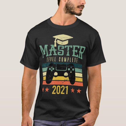 修士2021ヴィンテージギフト大学の学位 Tシャツ (正面)