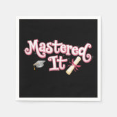 修得した それ 修了 マスターの学位 卒業生 スタンダードカクテルナプキン (正面)