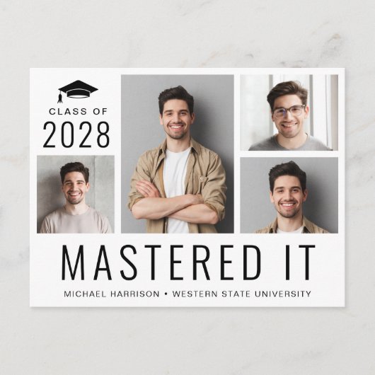 修得5フォトマスターズ学位の卒業 案内ポストカード (正面)