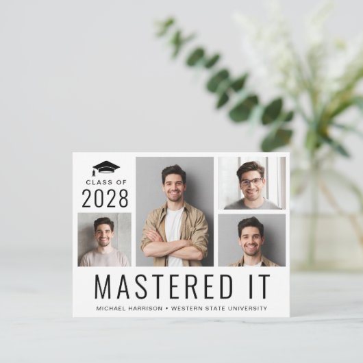 修得5フォトマスターズ学位の卒業 案内ポストカード (スタンド正面)
