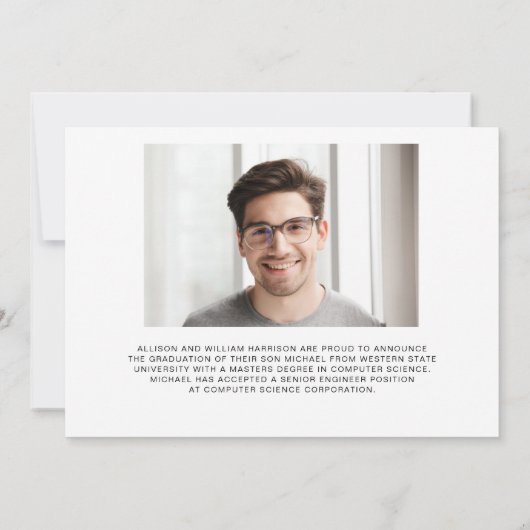 修得5フォトマスターズ学位の卒業 案内状 (裏面)