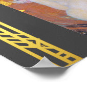 修復されたクリムトゴールドフィッシュ絵画アールヌーボー ポスター (角)