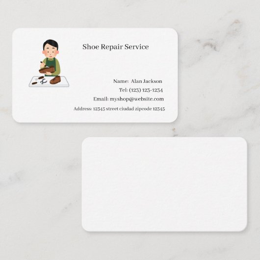 修復サービスの表示 名刺 (正面/裏面)