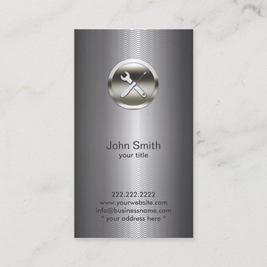 修復ツールロゴメタルハンドマニャープラマー 名刺 (正面)