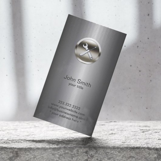 修復ツールロゴメタルハンドマニャープラマー 名刺