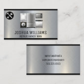 修復ツール | アプライアンスのメタル背景 名刺 (正面/裏面)