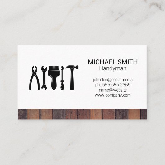 修復ツール |木製ボード 名刺 (正面)