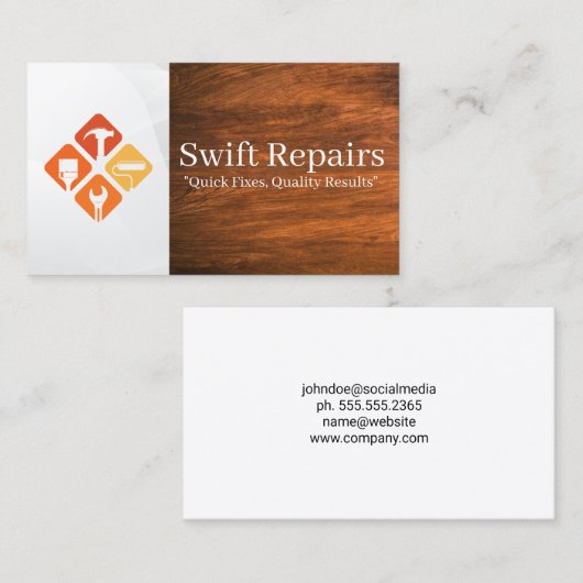 修復ハードウェアツール 名刺 (正面/裏面)