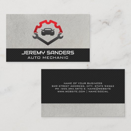 修復ロゴの自動修正 |レンチ 名刺 (正面/裏面)