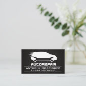修復ロゴの自動修正 |金属カーボンファイバー 名刺 (スタンド正面)
