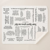 修復聖なる書物、 経典毛布（カスタマイズ可能） シェルパブランケット (正面(横))