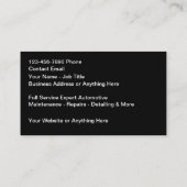 修復車のおよびリカバリサービス 名刺 (裏面)