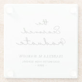 修業生パーソナライズされた ガラスコースター (裏面)