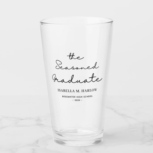 修業生パーソナライズされた タンブラーグラス (正面)