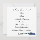 修正されたマスカレードマルディグラス招待状 招待状 (裏面)