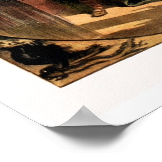 修正されたヴィンテージシェイクスピア・マクベス ポスター (角)