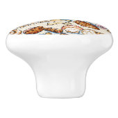 修正された小さな貝小さな引き出しノブ セラミックノブ (側面)