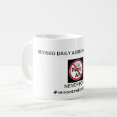 修正された毎日の割り当て2018年 コーヒーマグカップ (正面左)