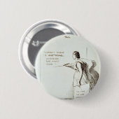 修正される女性の球 缶バッジ (正面&裏面)