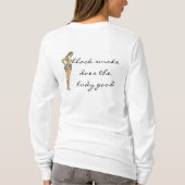 修正される黒い煙のフード付きスウェットシャツ Tシャツ (裏面)