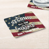 修正のガズデンの第2旗は私で踏みません スクエアペーパーコースター (アングル)