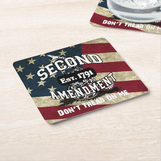 修正のガズデンの第2旗は私で踏みません スクエアペーパーコースター (アングル)