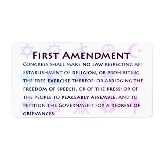 修正の最初のシール ラベル (正面)