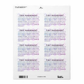 修正の最初のシール ラベル (フルシート)