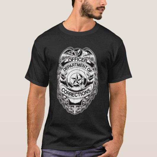 修正オフィサーフラッグ薄いグレーシルバーライン2-S Tシャツ (正面)