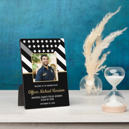 修正オフィサー卒業パーティー写真へようこそ フォトプラーク (側面)