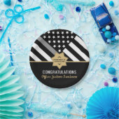 修正オフィサー薄い銀線の退職 ペーパープレート (パーティー)