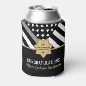 修正オフィサー薄い銀線の退職 缶クーラー (缶裏面)