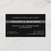 修正オフィサー薄い銀線フラグ 名刺 (正面)