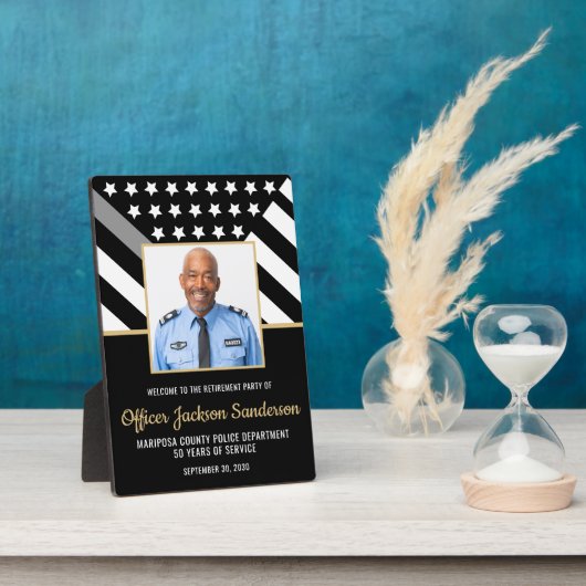 修正オフィサー退職シルバーラインの写真 フォトプラーク (側面)