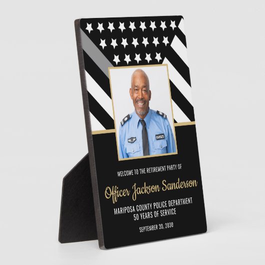 修正オフィサー退職シルバーラインの写真 フォトプラーク (側面)