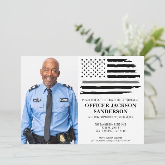 修正オフィサー退職シルバーラインの写真 招待状 (スタンド正面)